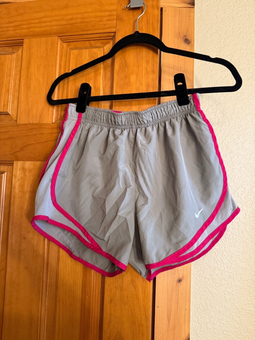 Nike Women’s Grey Athletic Shorts with Magenta Trim - Picture 3 of 9